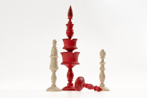 Germania, XIX secolo, avorio, Re: 10 cm - Opere Museo degli Scacchi di Marostica